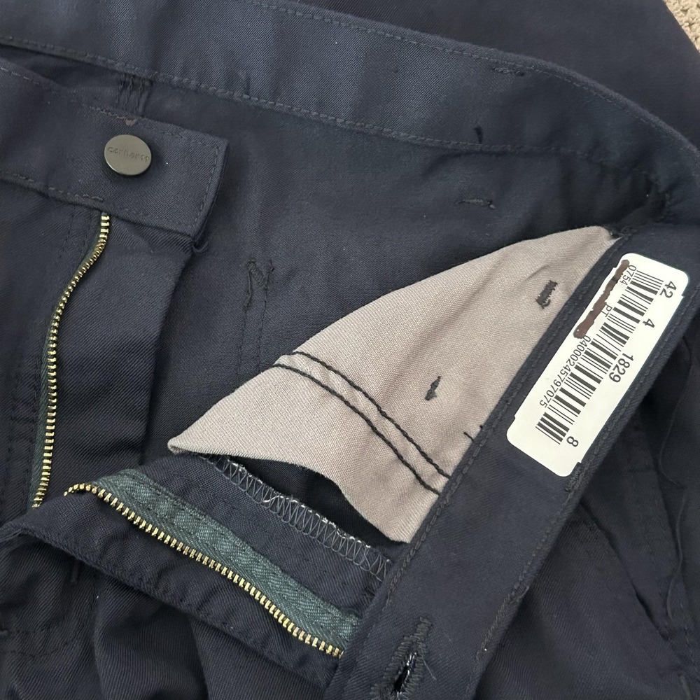Carhartt FR Pants Mens 32x34 Navy Flame Resistant Carpenter Workwear Cargo P11 - Picture 5 of 14